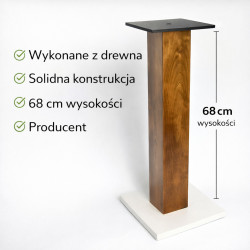 Podstawki pod kolumny Drewniane Kolor Dąb Ciemny
