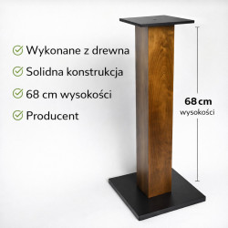 Stojaki Pod Kolumny Drewniane Kolor Dąb Ciemny