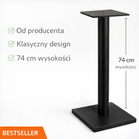 Stojak pod kolumny głośnikowe 74 cm standy HiFi pod głośniki czarne