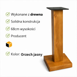 Podstawki pod kolumny Drewniane Orzech Jasny