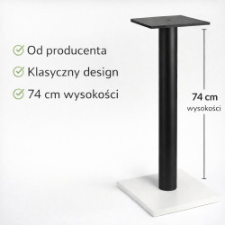 Stojak pod kolumny głośnikowe 74 cm standy HiFi pod głośniki białe