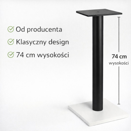 Stojak pod kolumny głośnikowe 74 cm standy HiFi pod głośniki białe